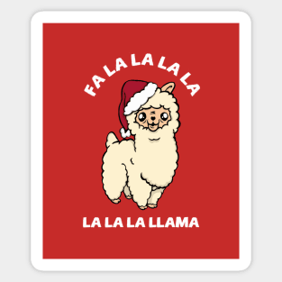 FA LA LA LA LA LLAMA - Cute funny Christmas design Sticker